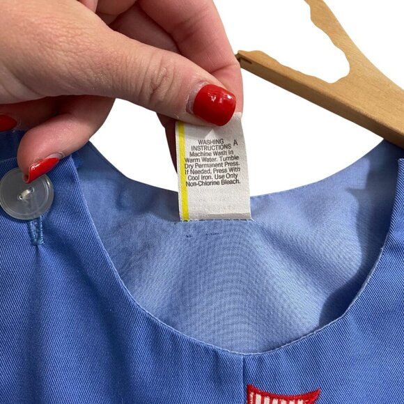 Vintage Baby Boy Circus Bears Romper - Blue Overalls Shortall Outfit - 12 Months - Picture 4 of 5